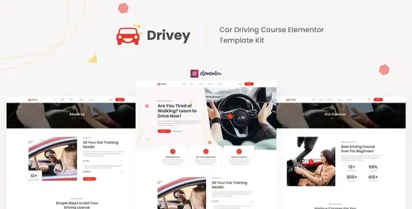Drivey – Car Driving Course Elementor Template Kit